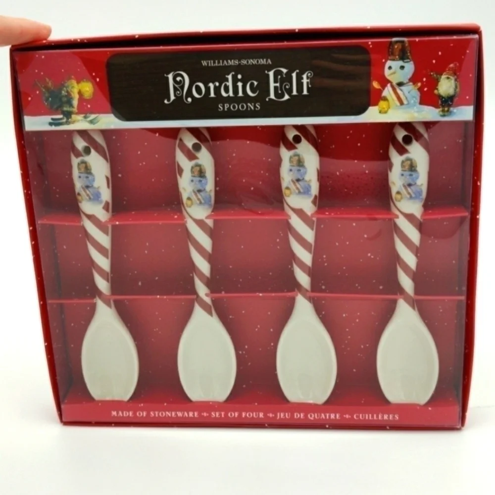 William Sonoma Nordic Elf 4 pc spoon set